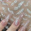 1 Tờ Ruy Băng Ren Trắng Với Ngọc Trai Dán Móng Tay Dính Móng Tay Nghệ Thuật Miếng Dán Móng Tay Trang Trí Nghệ Thuật [Làm Đẹp]