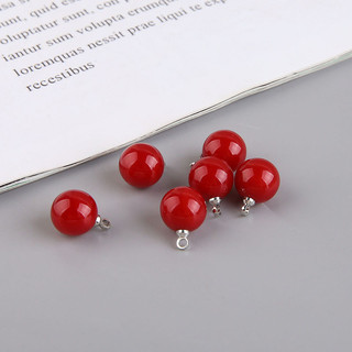 Nhẫn giả ngọc trai giọt nước đỏ, DIY handmade trang sức bông tai và vòng cổ