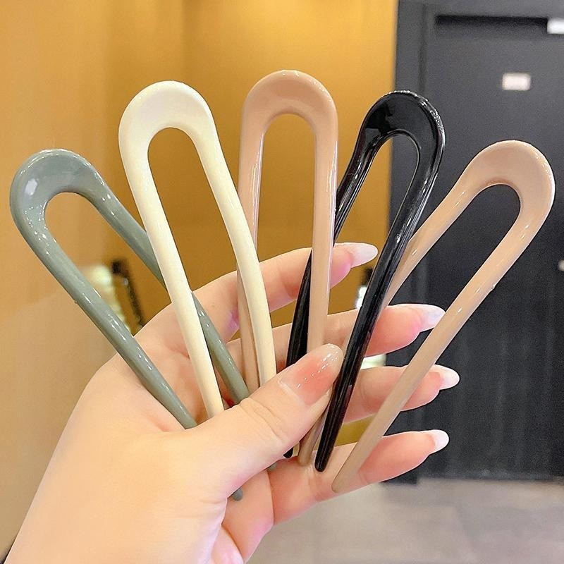 Lược chải tóc Hàn Quốc hình cầu, kẹp chữ U, kẹp tóc nữ hiện đại