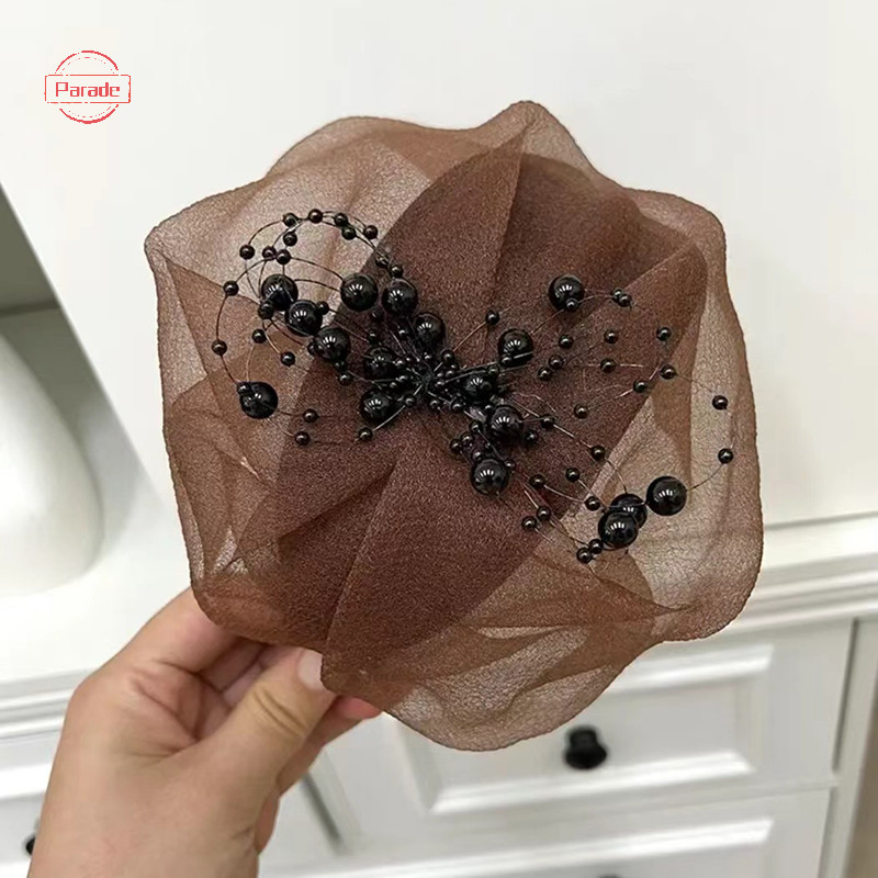 Cuộc diễu hành Thanh Lịch Nửa Nón Pháp Retro Tóc Vòng Bữa Tối Tiệc Băng Đô Quấn Tóc Cho Nữ Cô Gái Tính Khí Mũ Phụ Kiện Tóc VN