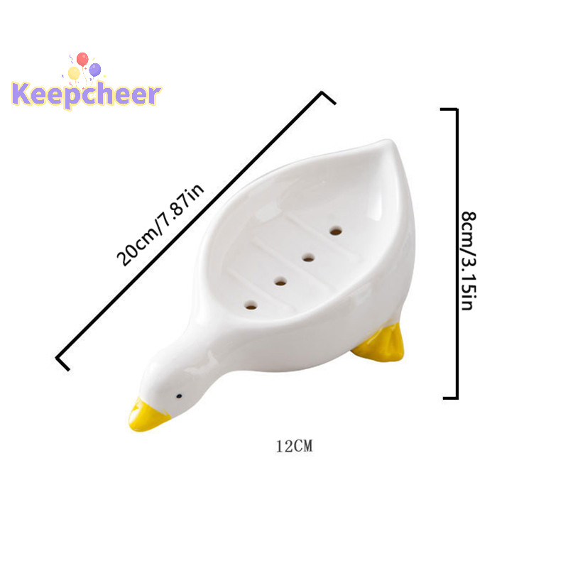 [Keepcheer] 1 Hộp xà phòng hình con vịt màu vàng Đĩa xà phòng hoạt hình Hộp đựng xà phòng có thể thoát nước Hộp đựng xà phòng Đĩa đựng xà phòng cho khay Phụ kiện phòng tắm [Mới]