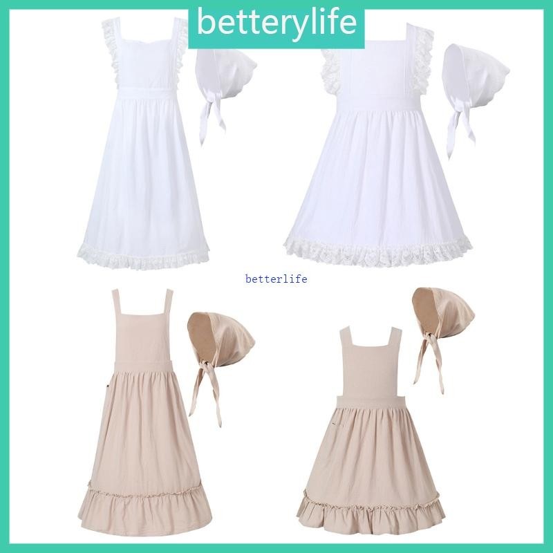 Btf Ruffle Người Giúp Việc Trang Phục Tạp Dề Có Mũ Đội Đầu Bánh Nấu Ăn ...