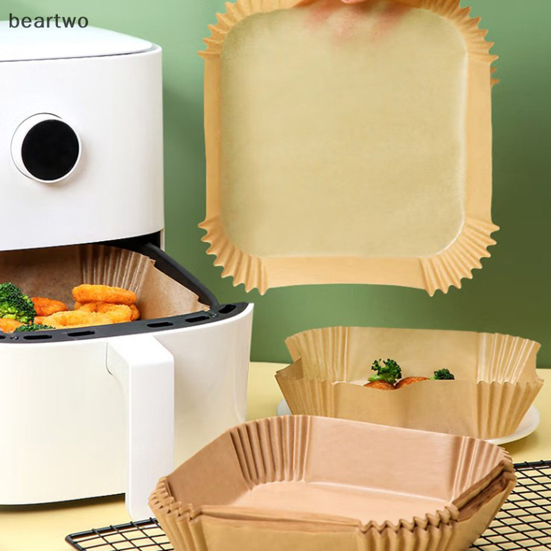 < Beartwo > Giấy chiên không khí nhà bếp Giấy nướng thấm dầu Phụ kiện tay cầm nồi chiên không khí