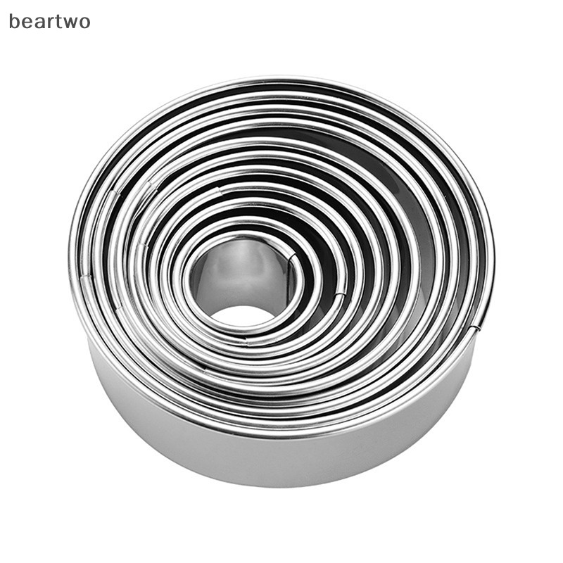 < Beartwo > 11 Chiếc Bánh Quy Tròn Cắt Bánh Quy Vòng Tròn Bánh Ngọt Cắt Nướng Vòng Tròn Khuôn Đẹp