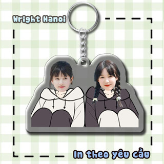 Standee, Móc Khoá IN THEO YÊU CẦU BẠN THÂN NỮ BFF quà tặng bạn bè, couple nữ, móc khoá đeo cặp