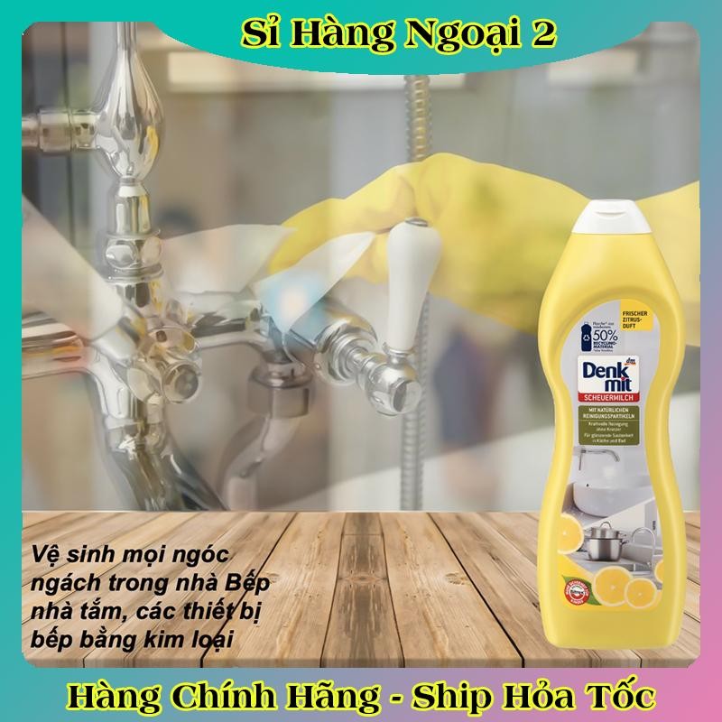 [DATE MỚI NHẤT] Tẩy rửa xoong nồi bồn rửa Denkmit 750ml tẩy inox sáng bóng - Hàng nội địa Đức