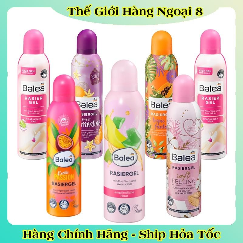 Gel cạo lông Balea Đức toàn thân và bikini dành cho nữ da nhạy cảm 200ml - Hàng chính hãng Đức