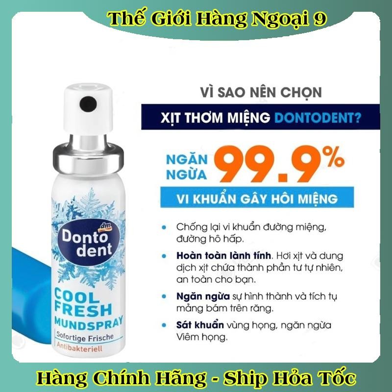 [DATE MỚI ĐỦ BILL] XỊT THƠM MIỆNG DONTODENT 15ML KHÁNG KHUẨN CỦA ĐỨC