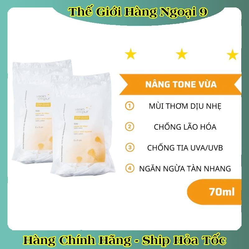 Bông Tẩy Trang Pháp Tetra Medical Carrés De Coton 500/600 miếng Le Soin Làl'état Pur của Pháp