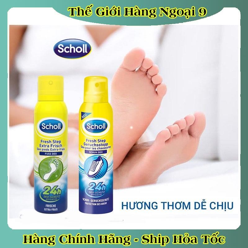Xịt khử mùi hôi chân và giày Scholl – Nội địa Đức Đủ Bill