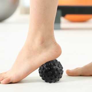 Pu Foam Bump Fascia Ball Thư giãn cơ bắp Bóng Massage thể dục Chống thấm nước và dễ làm sạch Bóng chăm sóc sức khỏe-Đen