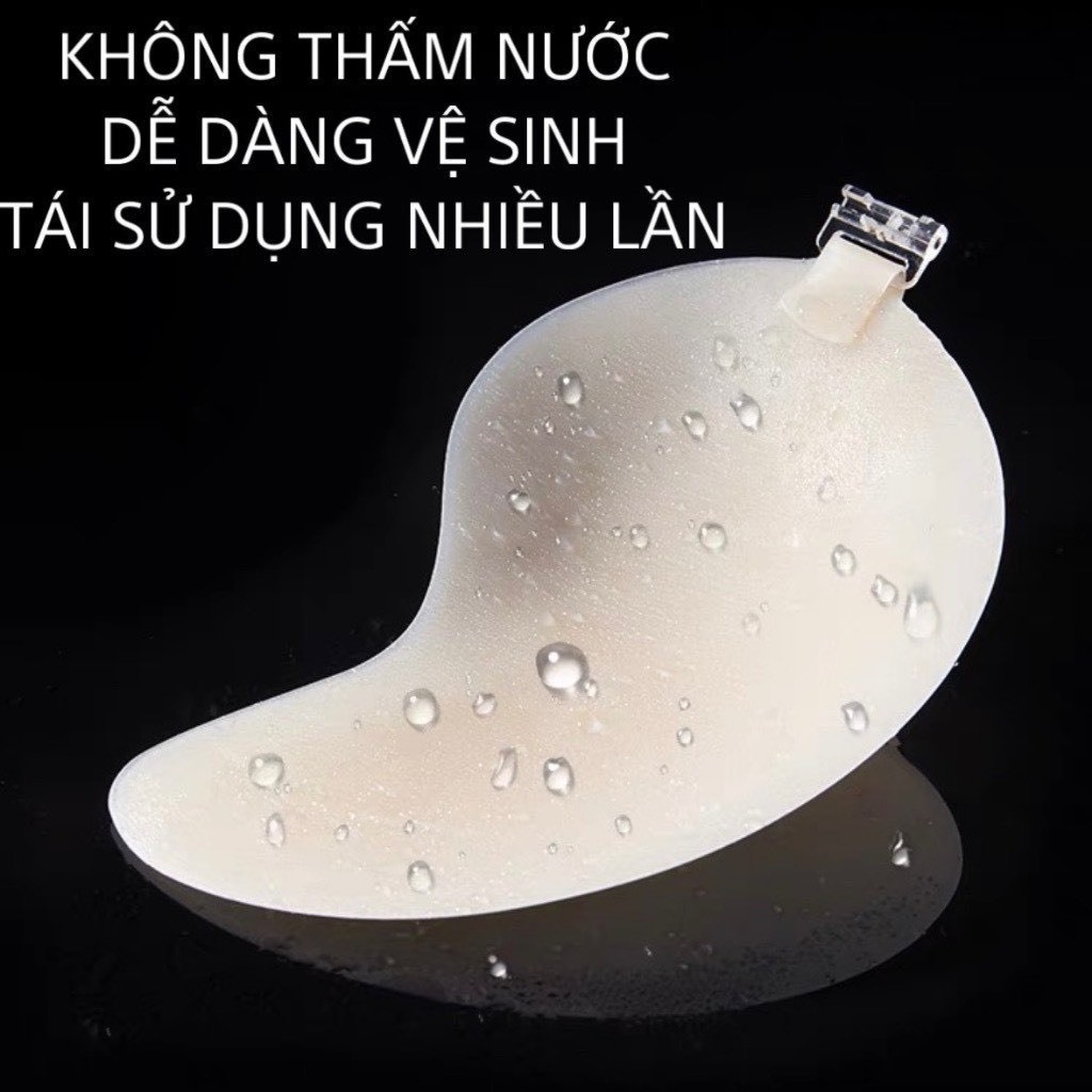 Áo dán nâng ngực Silicone Siêu Mỏng Tàng Hình , Miếng dán ngực cài trước tạo khe hình Xoài DN04-1
