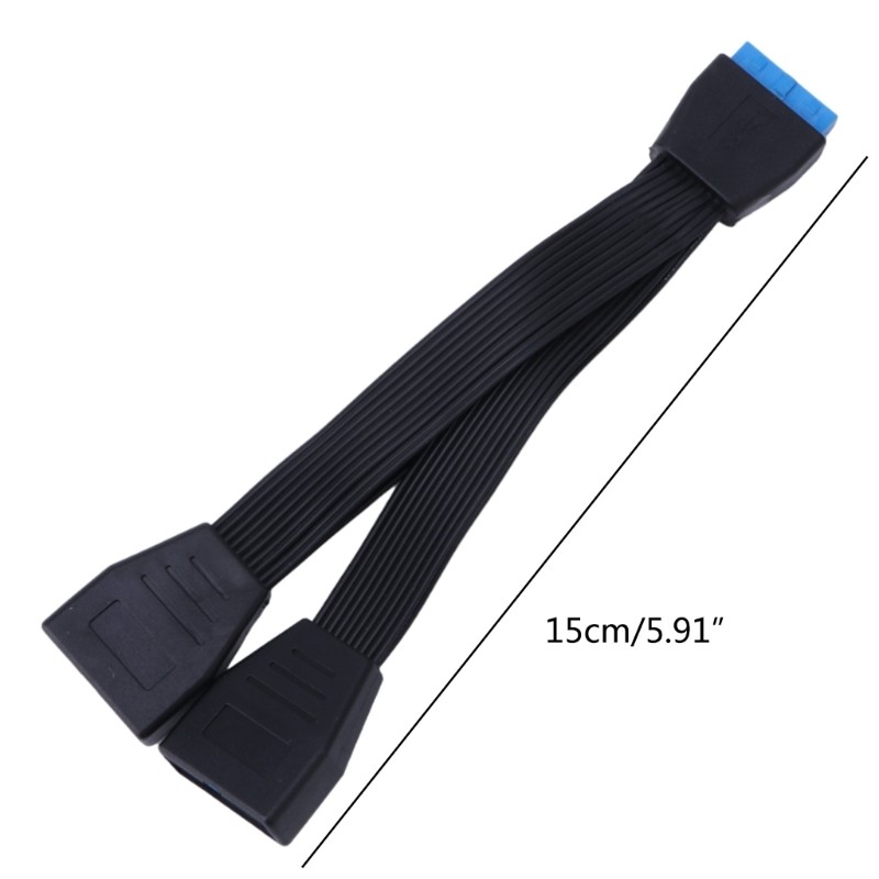 BTM USB 3 0 19-Pin Header 1 đến 2 Bộ Chia Bo Mạch Chủ Cáp Hơn Độn Rộng 15CM