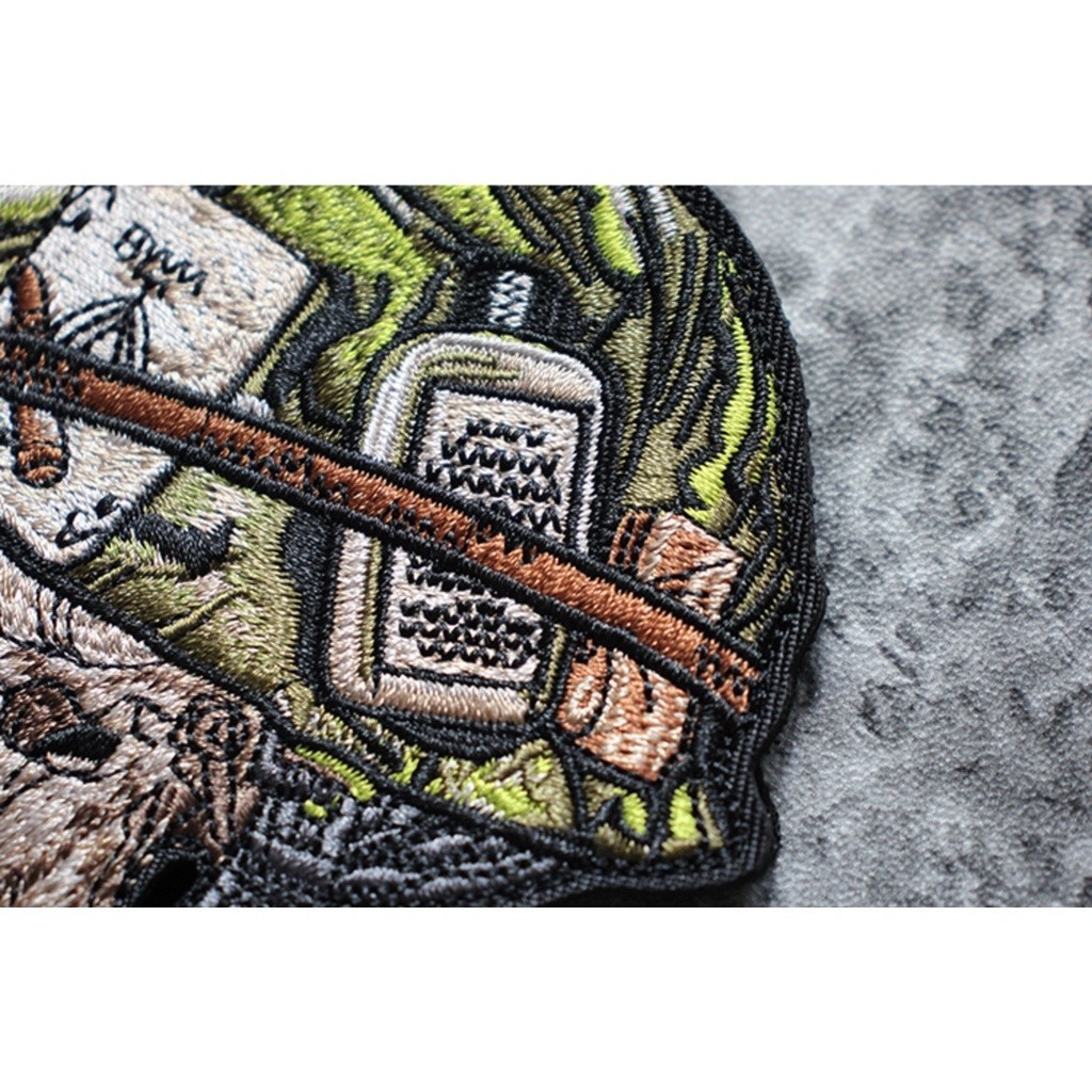 Patch chiến binh đầu lâu dán quần áo_ba lô_ túi xách _retro