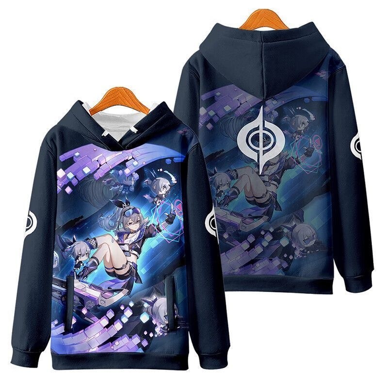 Honkai Star Rail Áo Khoác Bạc Sói Cosplay 3D, Phù Hợp Mọi Kích Cỡ