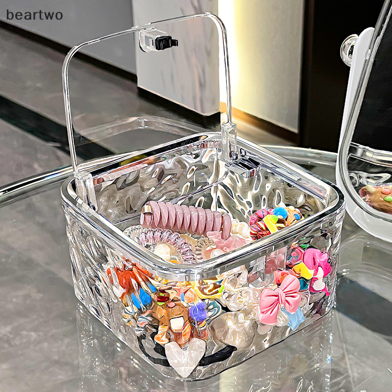 < Beartwo > Hộp đựng phụ kiện tóc Hộp đựng dây buộc tóc trong suốt cho nơ Cotton sắp xếp đẹp