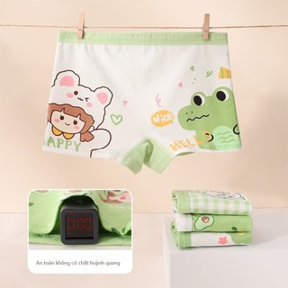 Bộ 4 quần lót bé gái hình quả bơ dễ thương - Quần lót xanh lục không bó mông