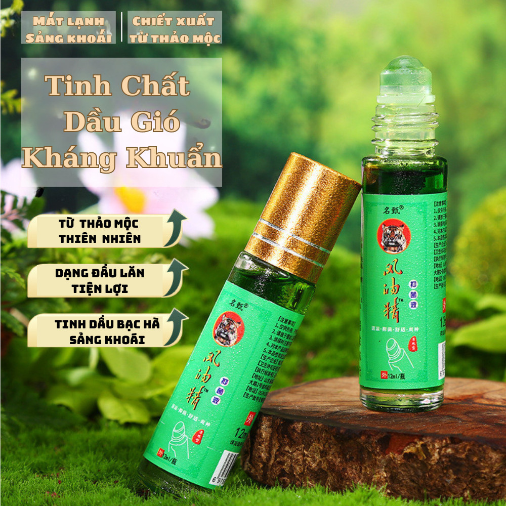 Dầu Bạc Hà 12ml Dạng Lăn Tinh Dầu Gió Bạc Hà Nguyên Chất Giúp Giảm Đau, Ngủ Ngon Và Giảm Nhức Mỏi
