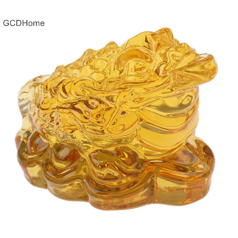 Gcdhome Trung Quốc Pha Lê Vàng Phong Thủy May Mắn Ếch HOT Trang Trí Nhà Cửa Quà Tặng