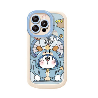 Ốp điện thoại Doremon hình rồng nhỏ dễ thương cho iPhone 16 / 15 / 14 / 13 / 12 / X / 7 / 11 / Plus / pro Max Vỏ bảo vệ phồng mờ mềm bền chống rơi