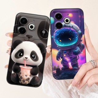 Vỏ bảo vệ ống kính Tecno Pova 6 Neo Pova6 Neo 2024 Vỏ điện thoại silicon mềm hình gấu trúc dễ thương