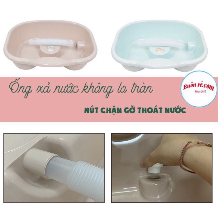 Chậu gội đầu tại giường cho người già, bà bầu, trẻ nhỏ Nhựa Việt Nhật -Thau gội đầu tiện ích (MS: 2206) Buôn rẻ 01358 Ba