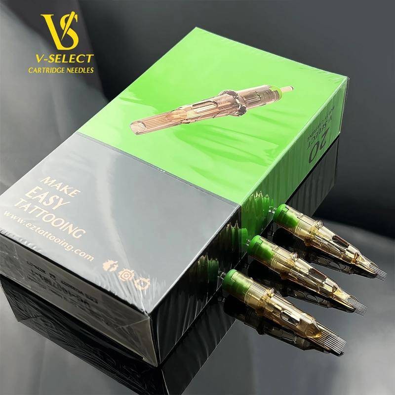 Ez V Select Tattoo Cartridge Kim #12 Kim xăm vô trùng dùng một lần 0.35 Mm Magnum M1 cho máy xăm Pen20 Cái / hộp