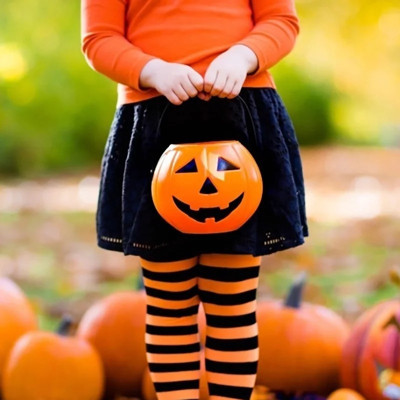 Halloween Sân Trang Trí Đạo Cụ Bí Ngô Xô Kẹo Xô Giá Đỡ Xô Giỏ Mini