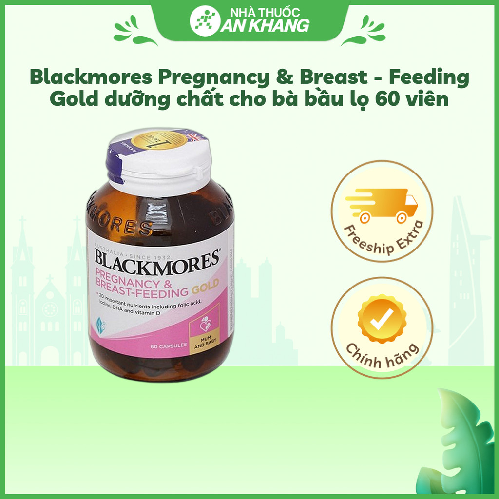 Blackmores Pregnancy & Breast Feeding Gold (lọ 60 viên) bổ sung sắt cho bà bầu