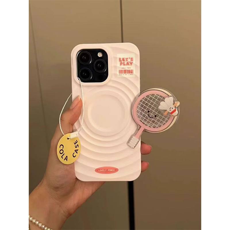 Girl Heart Pink Cầu Lông Apple 16 Ốp Lưng Điện Thoại iphone15 Có Giá Đỡ 14 Ánh Sáng Sang Trọng 13 Phong Cách Từ Tính 12 Phong Cách Nóng bỏng