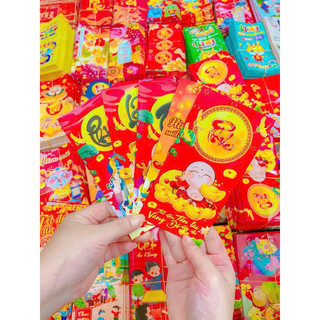 Set 100 cái Bao Lì Xì Tết Đỏ Chữ Phúc 48 Mừng Tuổi - Nhiều Mẫu - Giấy Dày - Size To - In Ấn Rõ Nét