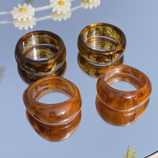 Phong Cách Nhật Bản - Nhẫn, Bông Tai và Mặt Dây Chuyền từ Nhựa Retro, Độc Đáo cho Phụ Kiện Thời Trang