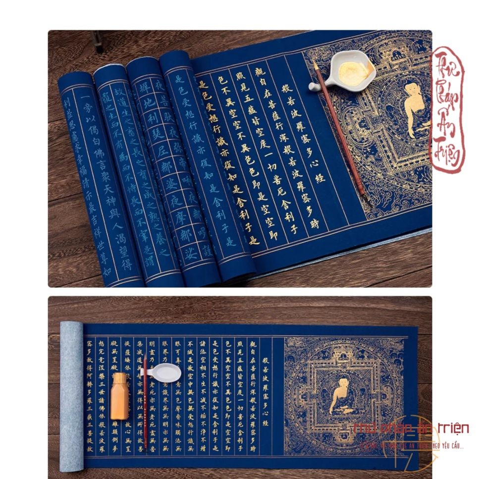 Luyện chữ Hán [ Tặng bút mực + tua rua ] Địa Tạng Kinh - Bát Nhã Tâm Tinh - Chú Lăng Nghiêm - Chú Đại Bi Tập chép kinh