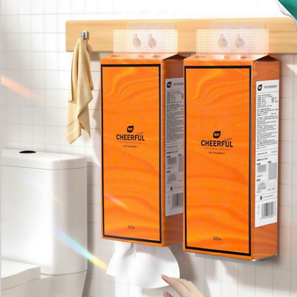 4472 Giấy rút treo tường 1280 tờ Cheeful tiện lợi, nội địa trung cao cấp 4 lớp