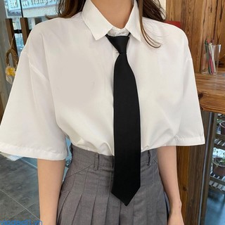 Vipdeal1 Unisex Retro Màu Trơn Mượt Nẹp Cà Vạt Tiệc Cưới Chổi Preppy Phong Cách Đồng Phục Đi Học Pre-Tied Cho Arr