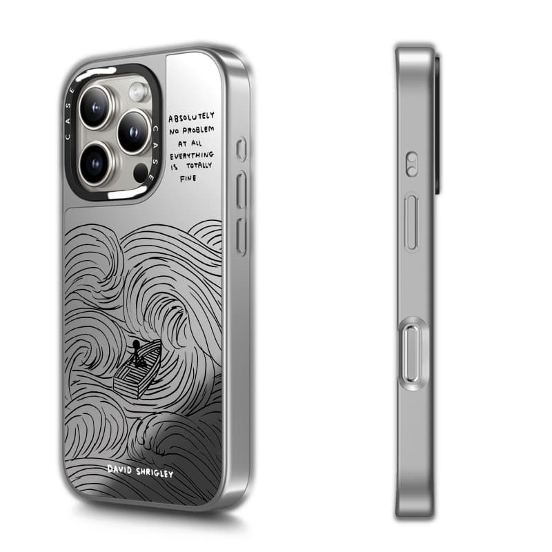 CASECASE X HẤP DẪN KHÔNG CÓ VẤN ĐỀ Ốp lưng iPhone gương đen & bạc hút từ tính IPhone 16 15 14 13 12 Pro Max Plus Ốp lưng cứng có hộp khắc logo