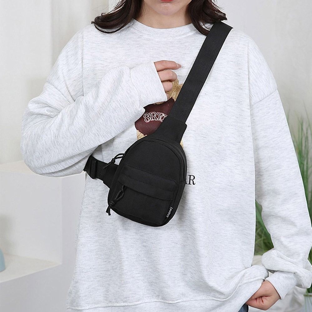 Túi đeo chéo điện thoại HOBBYIN, Túi đeo ngực Nylon có dây đeo có thể điều chỉnh, Túi dây kéo nhẹ thông thường Ví du lịch