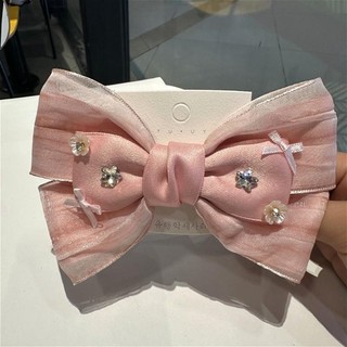 Thanh Lịch Tulle Tóc Nơ Kẹp Nhiều Lớp Nơ Barrettes Mùa Xuân Kẹp Dự Tiệc Phụ Kiện Tóc Cho Nữ