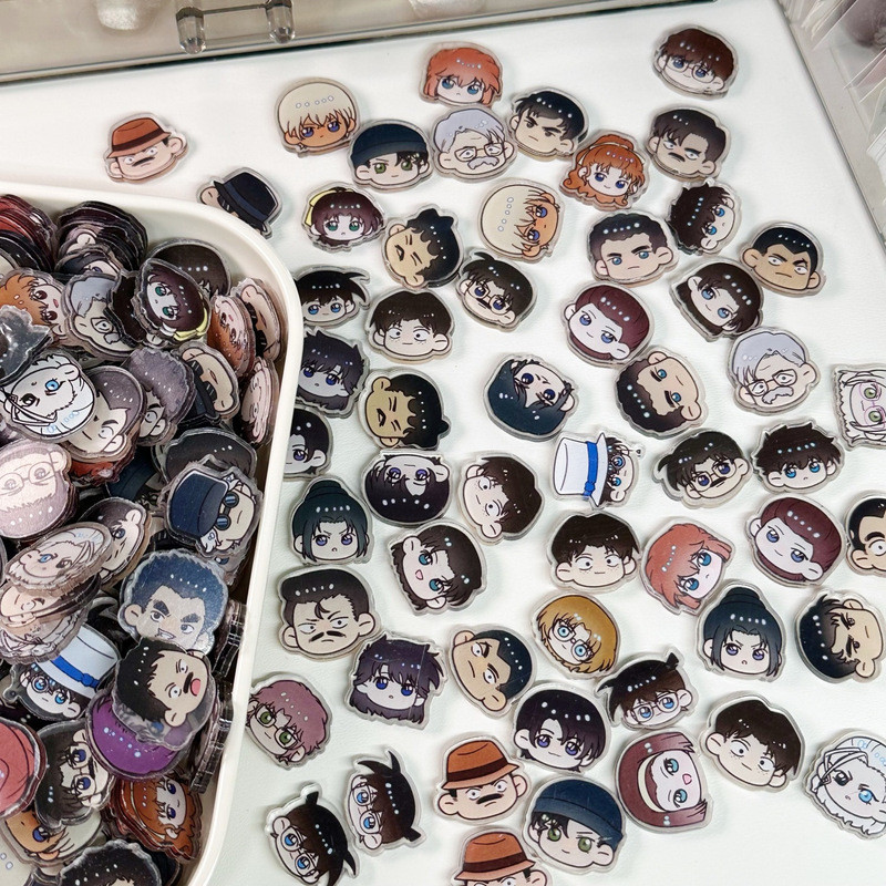 Thám Tử Lừng Danh Conan Mini Acrylic Charms Pieces – Vật liệu thủ công DIY 2cm | Kudo Shinichi, Kaito Kid, Akemi Miyano