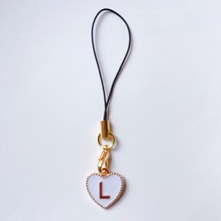 Mặt dây chuyền điện thoại di động diy White Love Letter Mặt dây chuyền điện thoại di động
