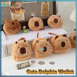 Deyangk Sáng Tạo Mới Capybara Anime Sang Trọng Ví Đựng Tiền Xu Thời Trang Ví Tròn Hoạt Hình Túi Mặt Dây Chuyền VN