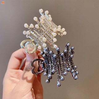 Kẹp Tóc Hình Đuôi Ngựa Hợp Kim Ngọc Trai Giả Kim Cương, Phong Cách Hàn Quốc - Quà Tặng Đặc Biệt