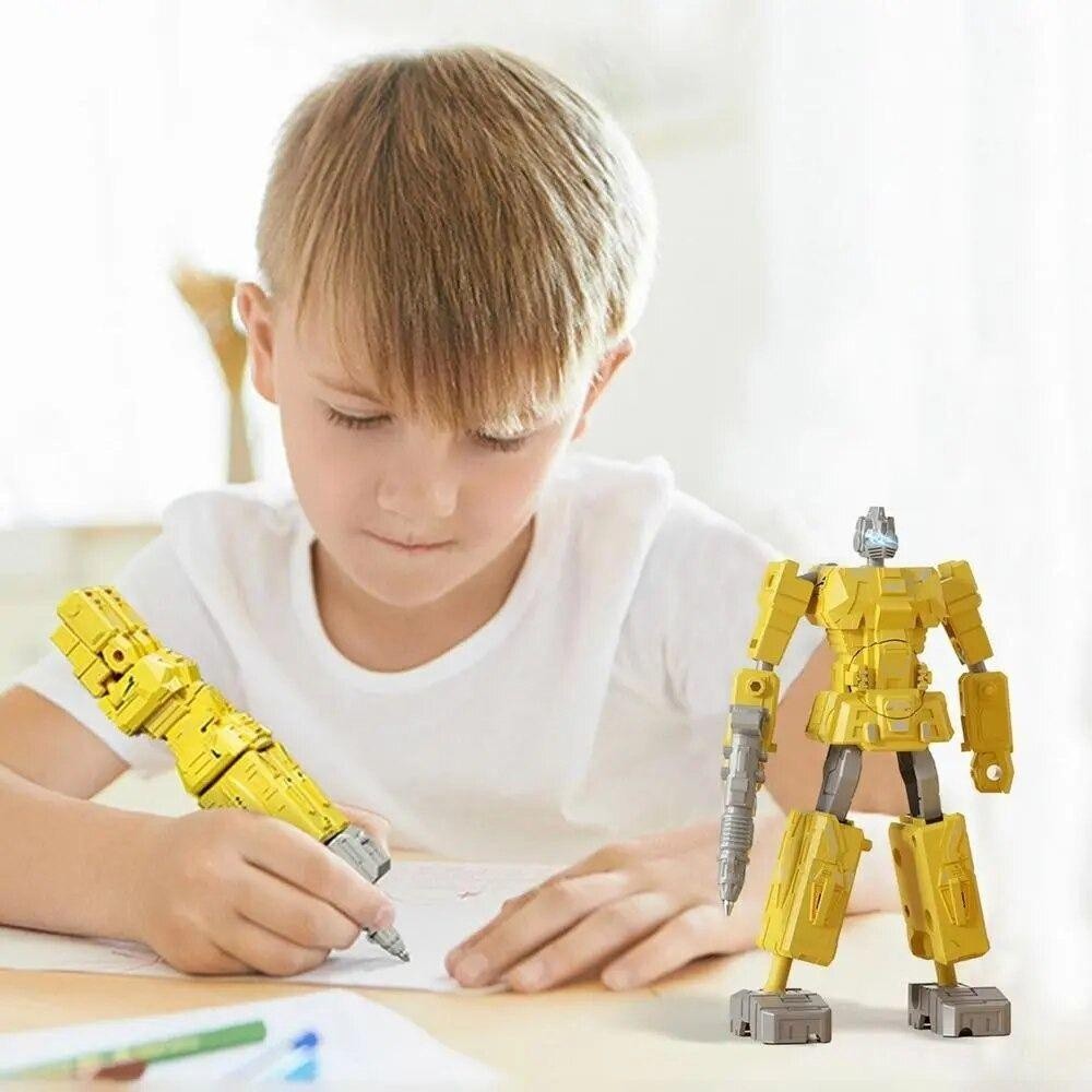 【24H】 Bút Bi Robot Thời Trang Cho Trẻ Em – Đồ Chơi Biến Hình Ngộ Nghĩnh, Chống Mài Mòn, Viết Mực Mượt Mà