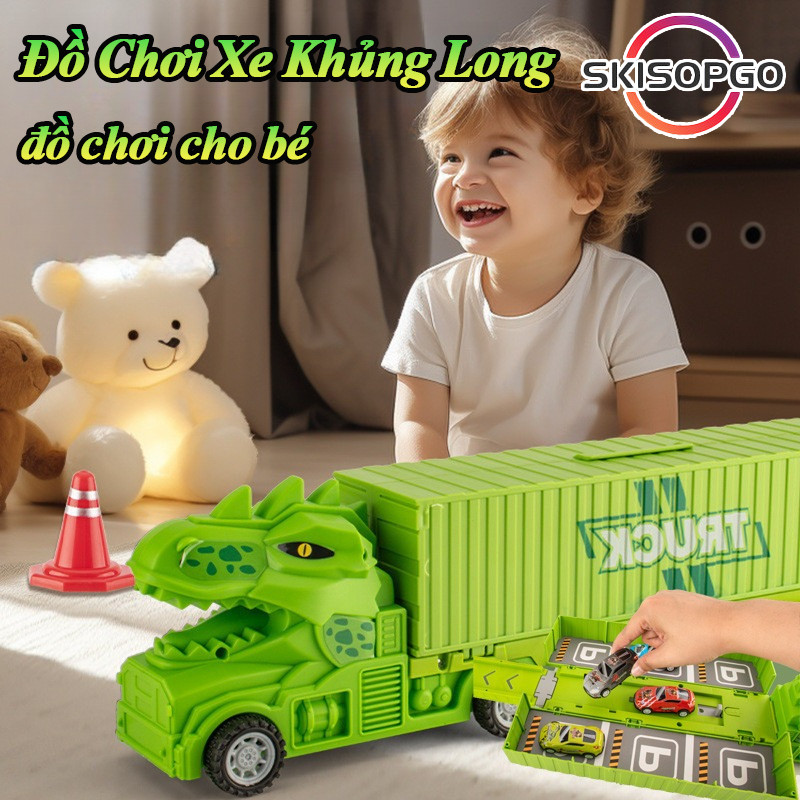 Đồ Chơi Xe Khủng Long, đường Ray Xe Hơi Phiên Bản Mới Cỡ Lớn Cao Cấp Giá Rẻ Cho Bé, đồ Chơi Cho Bé Trai
