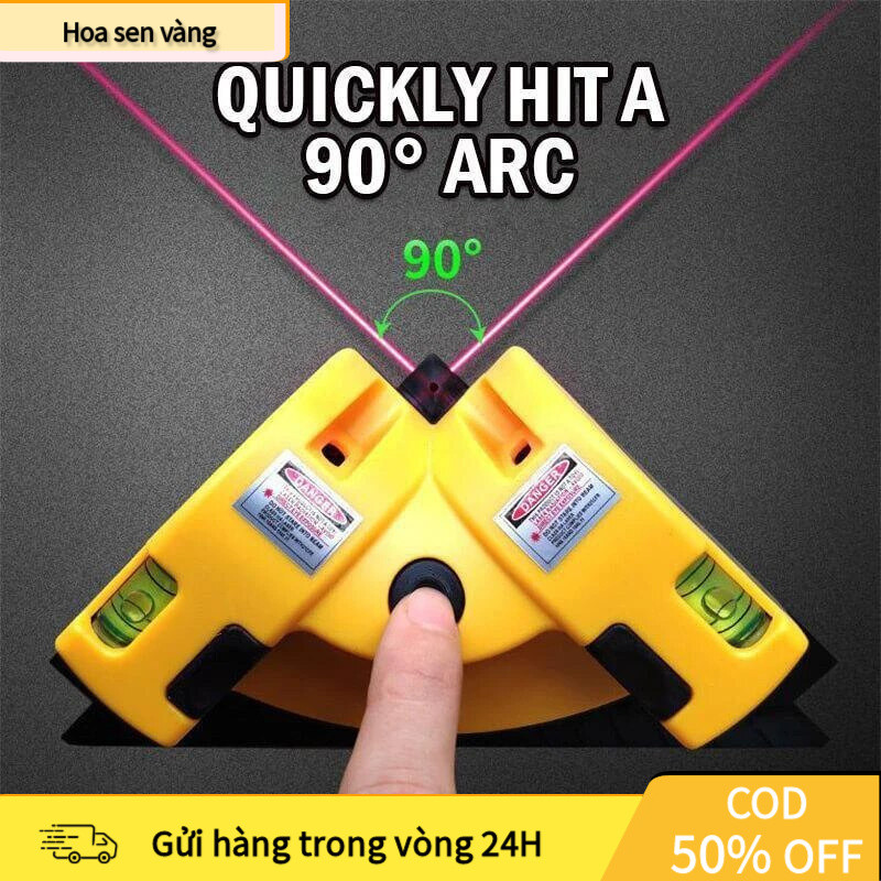 【24H】Thước Ke Laser Góc Vuông 90 Độ – Dụng Cụ Định Vị Bằng Tia Laze Đa Năng, Đo Chuẩn Góc Vuông Nhanh Chóng