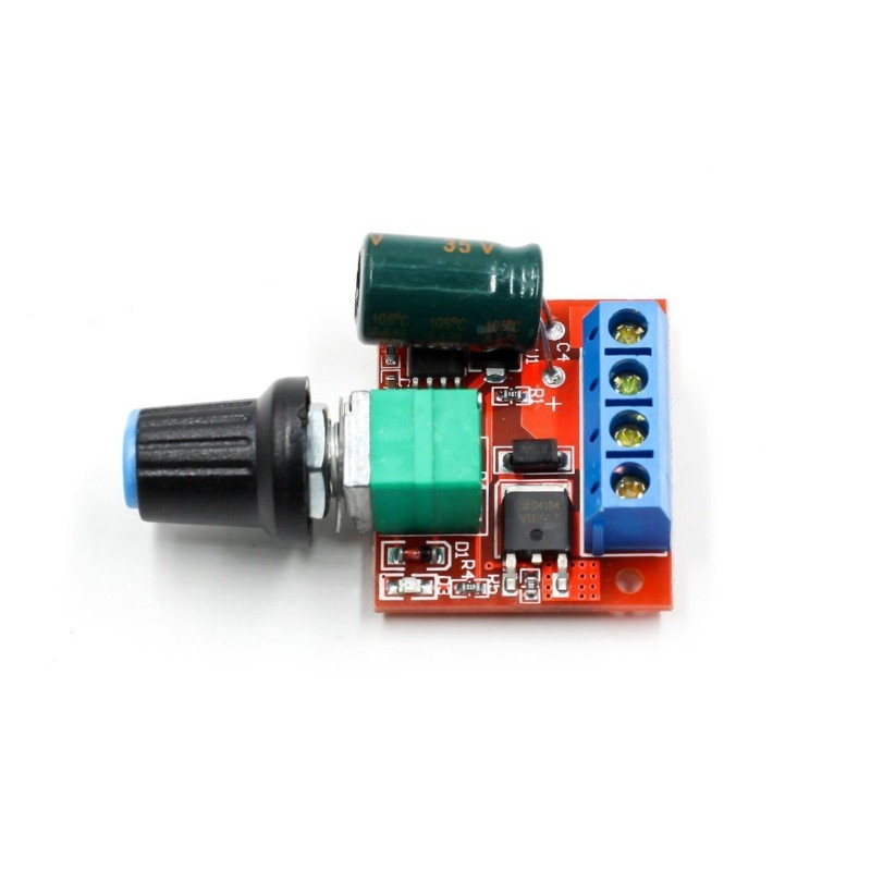 【24H】Mạch Điều Khiển Tốc Độ Động Cơ PWM DC Mini – Dải Điện Áp 4.5V–35V, 5A, Điều Tốc 12V 24V Linh Hoạt
