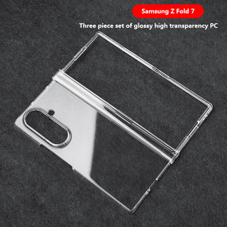Ốp Lưng Trong Suốt Cho Samsung Galaxy Z Fold 7 6 5 4 3 ZFold7 5G Vỏ PC Cứng Bảo Vệ Fold7 Trong Suốt