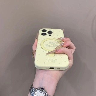 Dễ Thương KT Cat Planet Wave Point Giá Đỡ Từ Tính Ốp lưng Di Động Cho iPhone16 15 14 13 12 11 Pro Max Chống Sốc Bảo Vệ Camera Mặt Sau Cứng Chống Rơi