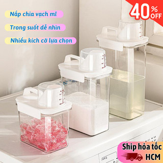 Hộp Đựng Nước Giặt BUNNIES HOUSE Nhựa Chắc Chắn, Nắp Gài Kín Hơi, Ngăn Mùi Bay – Bền Đẹp Dễ Sử Dụng