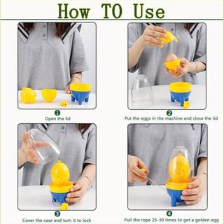 Golden Egg Spinner Portable Manual Egg Shakers Eggs Yolk White Mixer Whisk Hand Powered Golden Egg Maker With shopidaevn